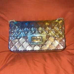Clear Ombré Purse with gold accents